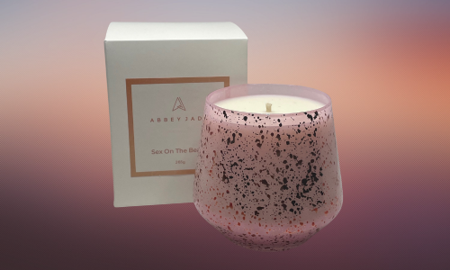 Pink & Gold sex on the beach candle